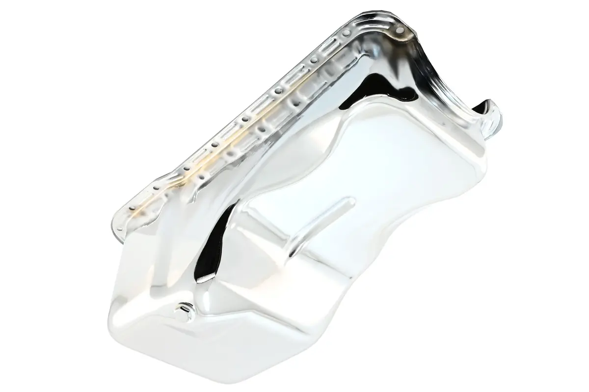 1969-81 Ford Small Block 351W Windsor Stock Capacity Oil Pan - Chrome 1
