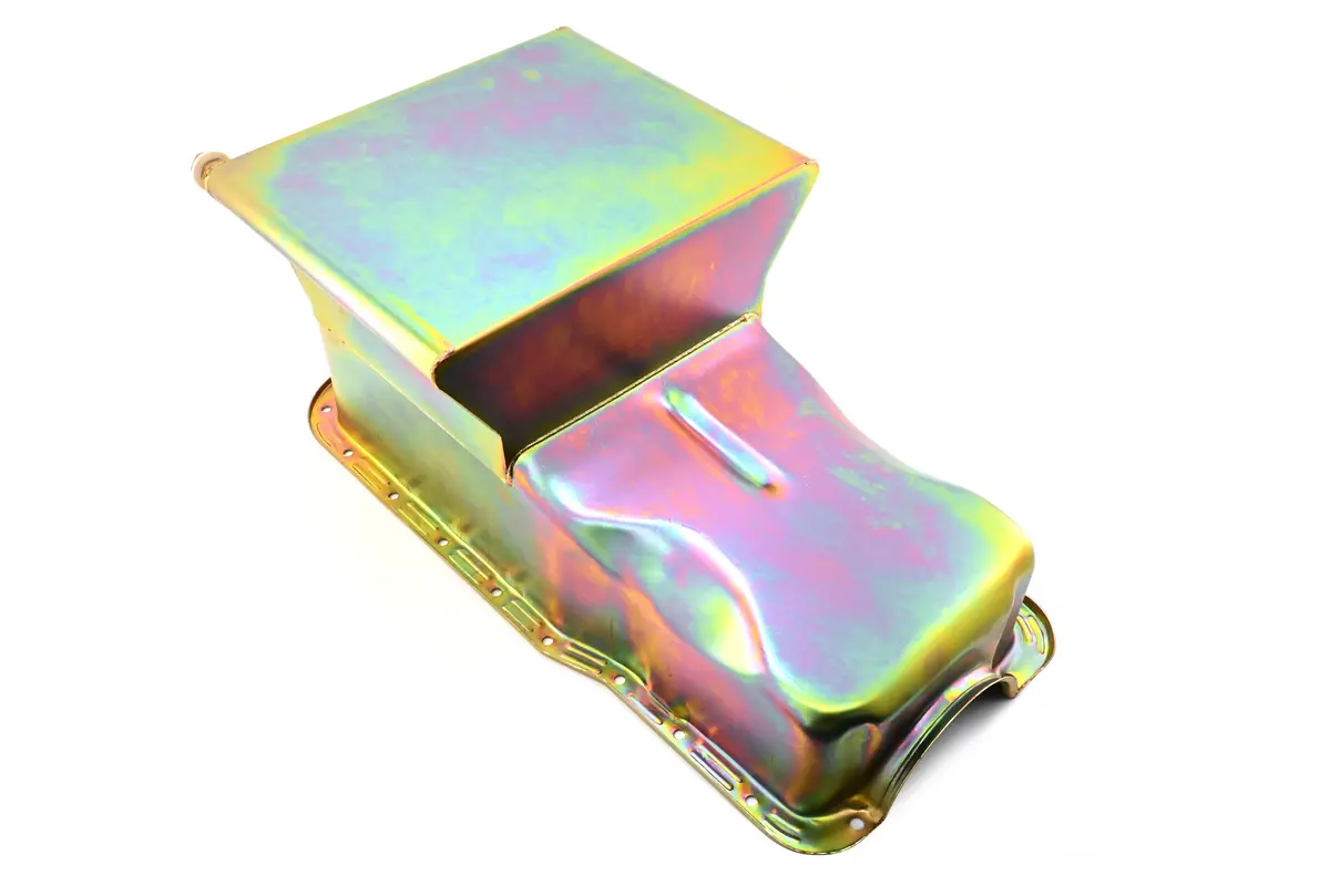 Steel Racing Oil Pan Fits 1965–1987 Ford Sb 260–289–302 – Zinc-Plated – 7-Quart Front Sump 1