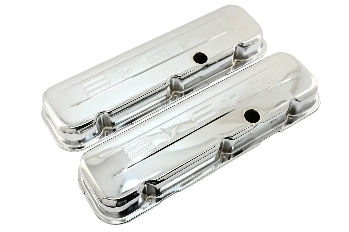 Steel Short Valve Covers Fits 1965–1995 Chevy Bb 396‑427‑454‑502 – 454 Logo – Chrome 1