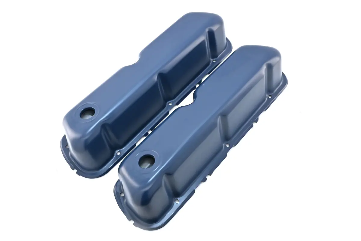 Steel Valve Covers For 1962–85 Ford Sb 260‑289‑302‑351W – Smooth – 1 Hole – Blue 1