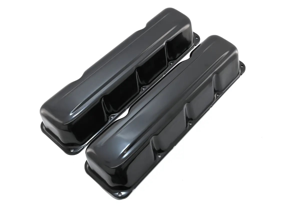 1968-79 Amc-Jeep 304-360-390-401 V8 Steel Valve Covers - Black 1