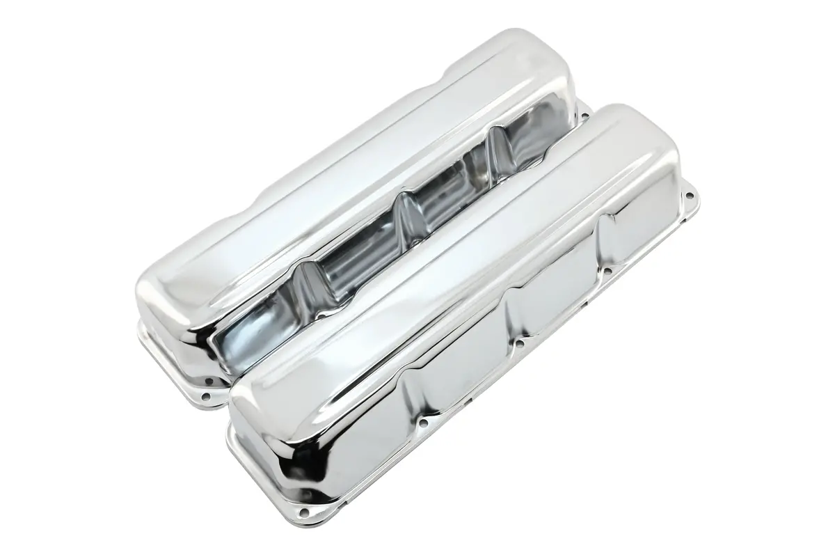 1968-79 Amc-Jeep 304-360-390-401 V8 Steel Valve Covers - Chrome 1
