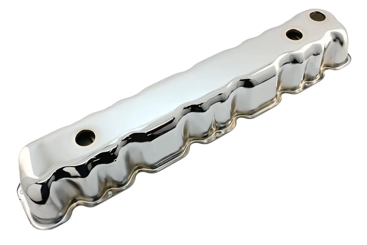 Steel Valve Cover Fits 1964–1988 Amc Jeep 199-232-258 Inline-6 – 3-Hole – Chrome 1