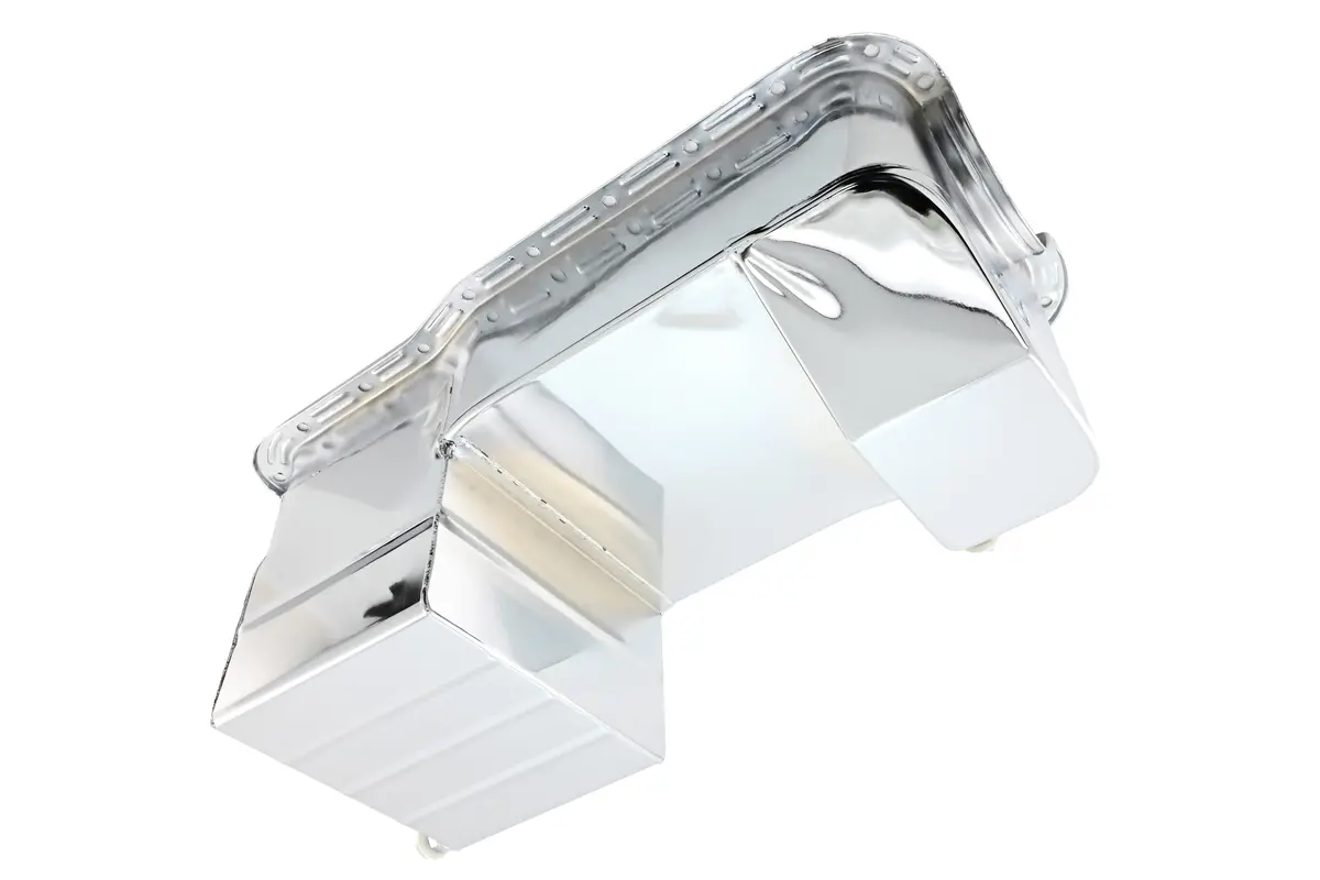 Ford Mustang 351W Racing Oil Pan 1979–1993 Dual Sump 7‑Qt - Chrome 1
