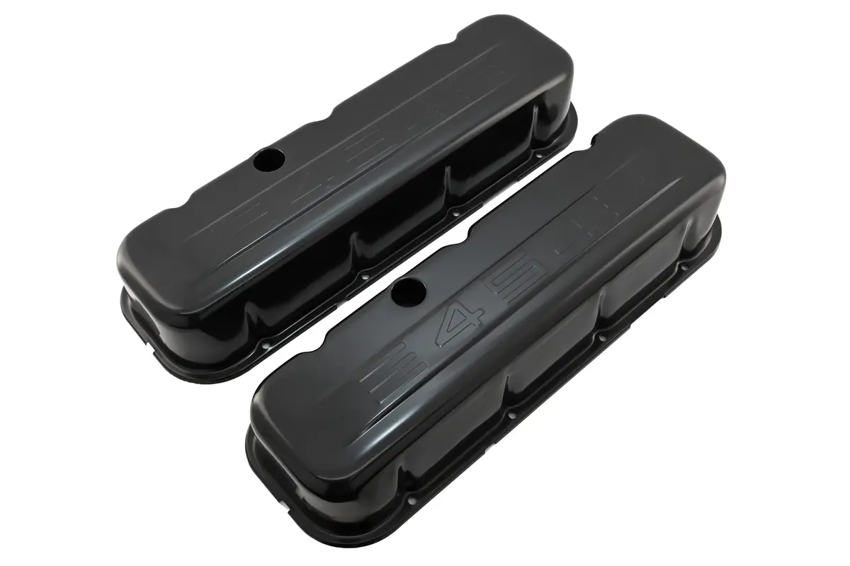 Tall Steel Valve Covers For 1965-1995 Chevy Bb 396-502 – 454 Logo – Black 1