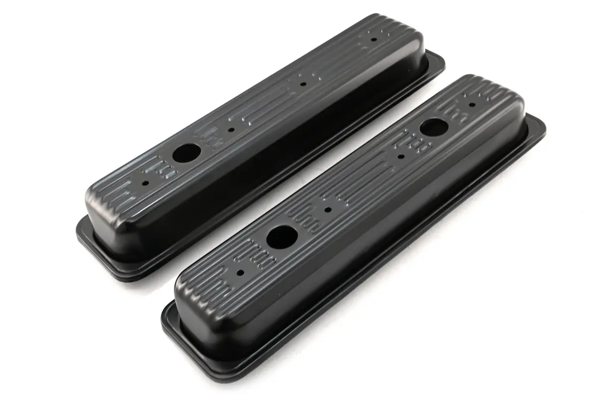 1987-00 Chevy/Gmc Sb V8 5.0L & 5.7L Valve Covers – Black – Center Bolt – Pair 1