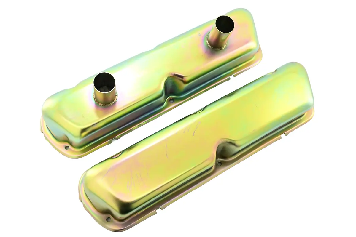 1962-85 Ford Small Block 260-289-302-351W Circle Track Racing Valve Covers - Zinc 1
