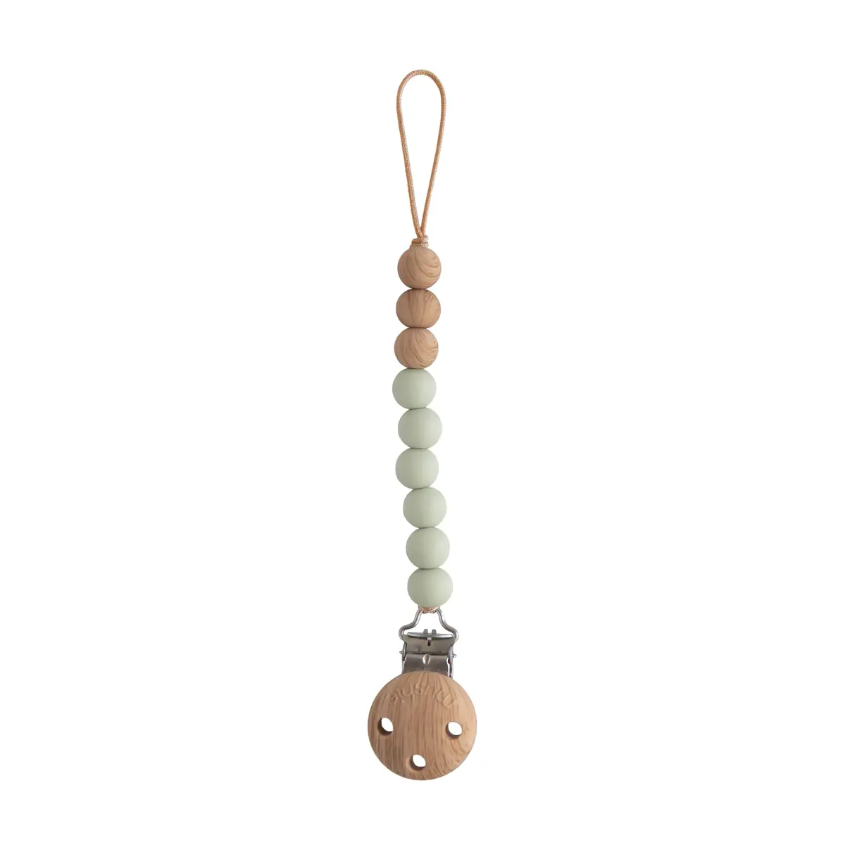Mushie Silicone Pacifier Clip | Eva 1