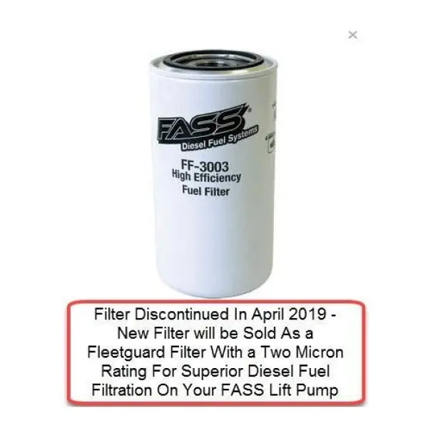 Fass Ff-3003 Titanium Fuel Filter 3 Micron 1