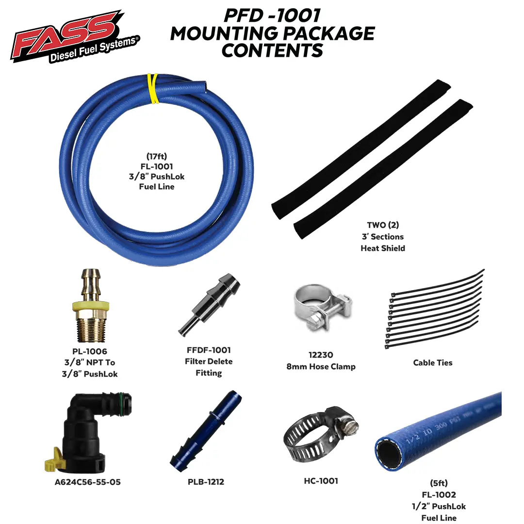 Fass Pfd1001 2011-2023 Ford 6.7L Powerstroke Filter Delete Kit 1