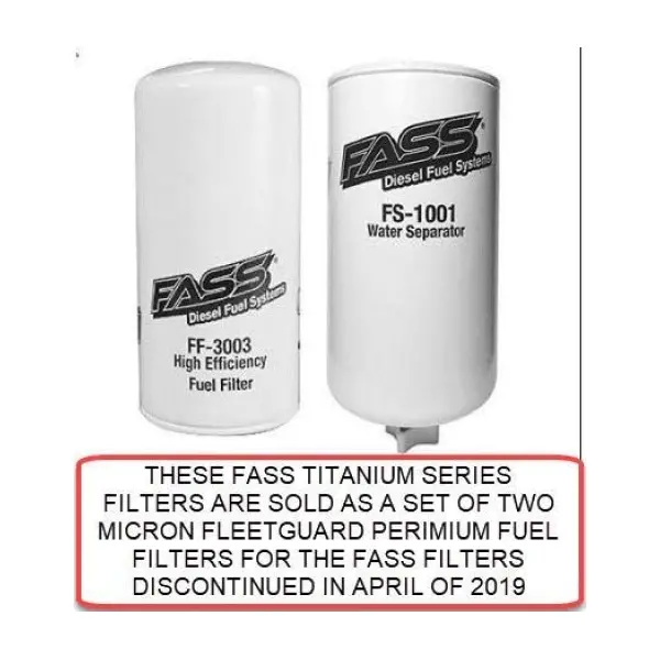 Fass Titanium Series Filter Set Grey Base 2 Micron 1