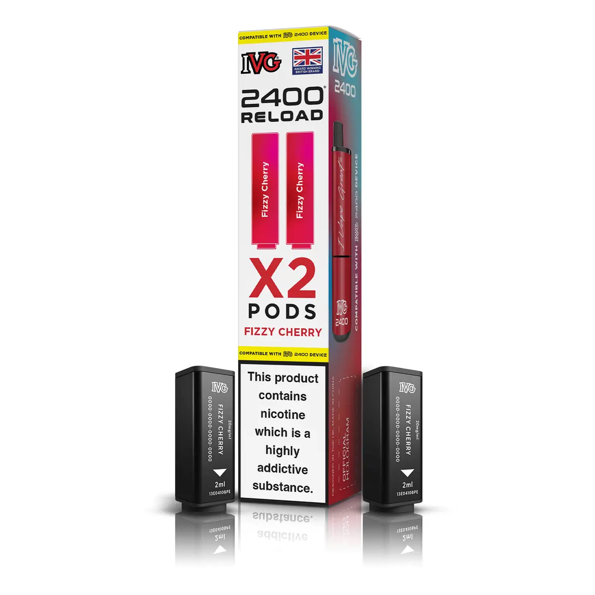 Ivg 2400 Reload X2 Fizzy Cherry Pods 1
