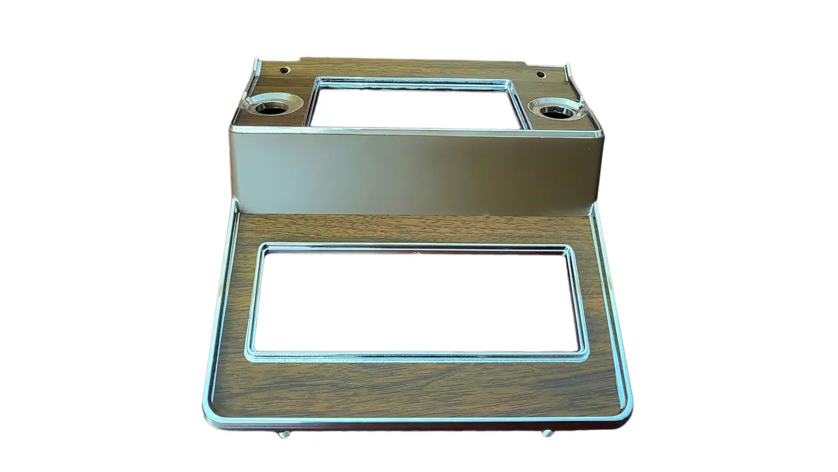 Fm-1021Aw Ford 1969-70 Mustang, Cougar Dash Radio Bezel (Woodgrain) 1
