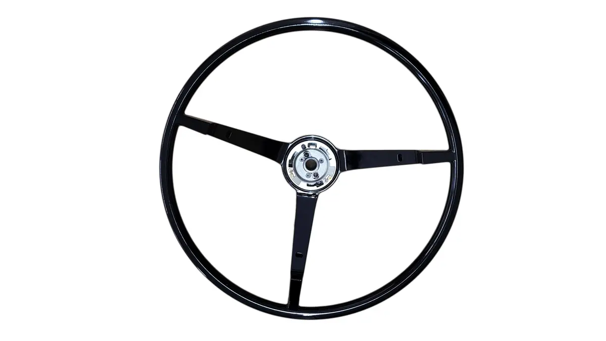 Fm65-260B 1965-66 Ford Mustang Standard Style Steering Wheel (Black) 1