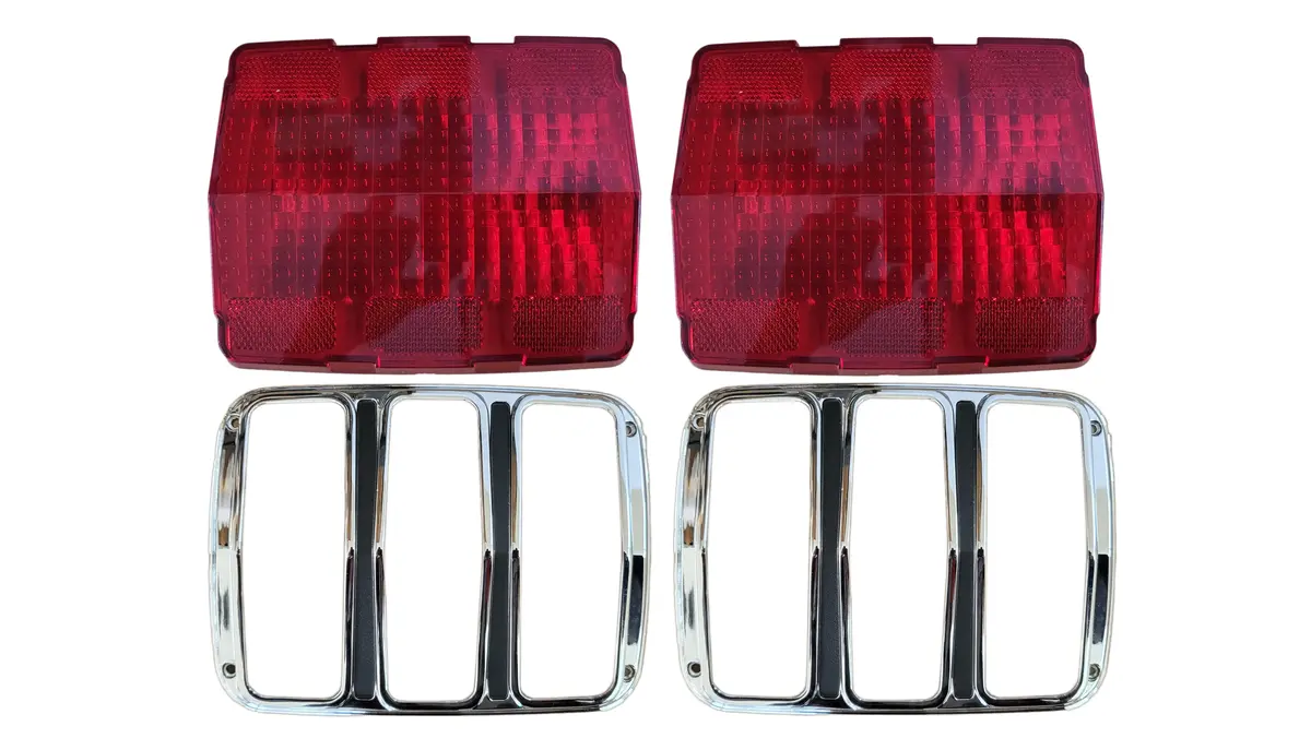 Fm65-Blkit 1965-66 Ford Mustang Tail Light Bezel And Lens Kit 1