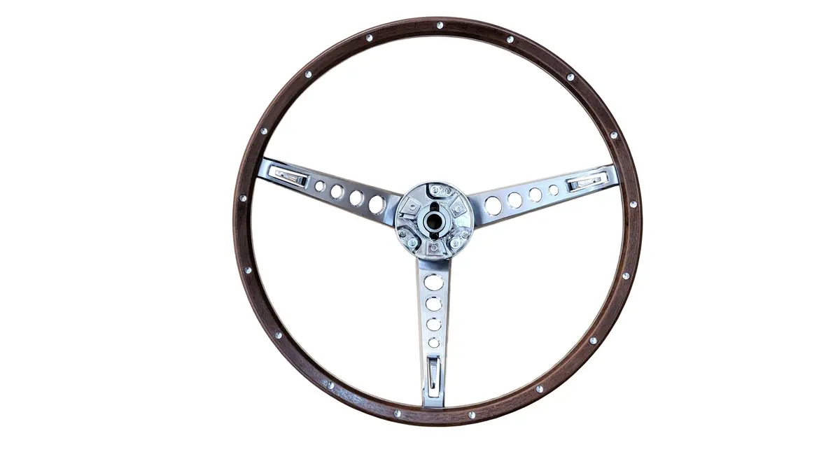 Fm67-260W 1967 Ford Mustang Deluxe Woodgrain Steering Wheel (W/O Horn Button) 1