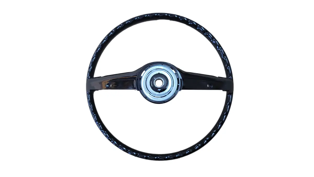 Fm69-260B 1968-69 Ford Mustang Standard Style Steering Wheel (Black) 2