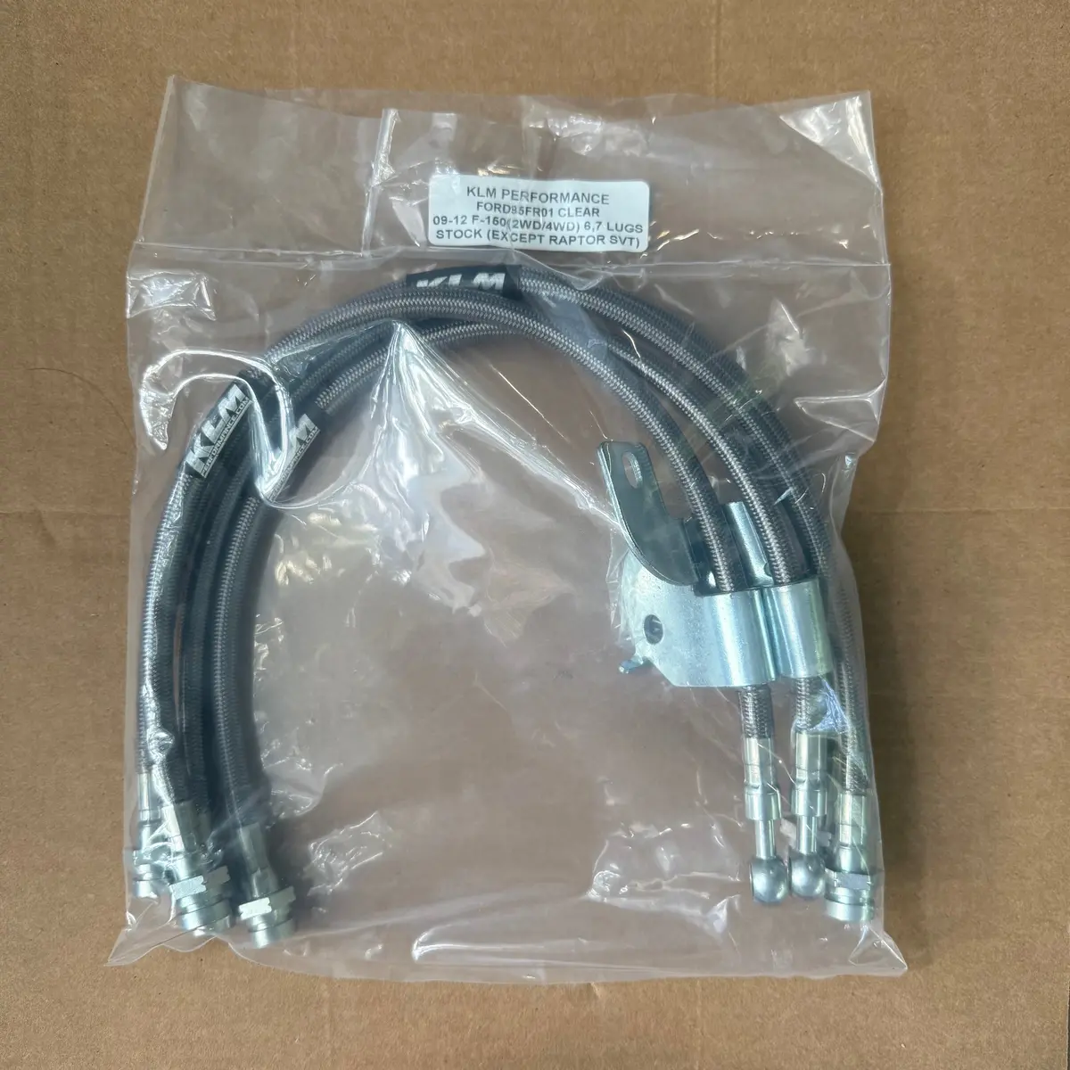2009-2012 Ford F150 2Wd/4Wd 6,7 Lugs (Except Raptor Svt) Stainless Steel Braided Brake Lines 1