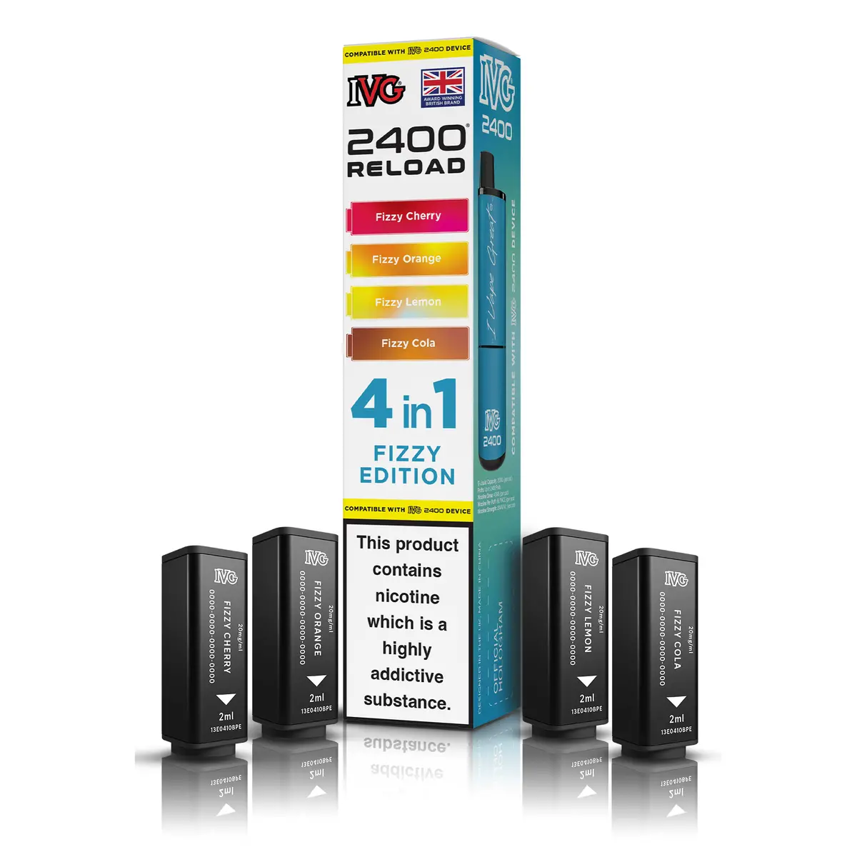 Ivg 2400 Reload 4-In-1 Fizzy Edition Pods 1