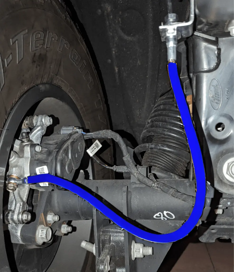Ford Bronco Stainless Steel Kevlar Braided Brake Lines 1