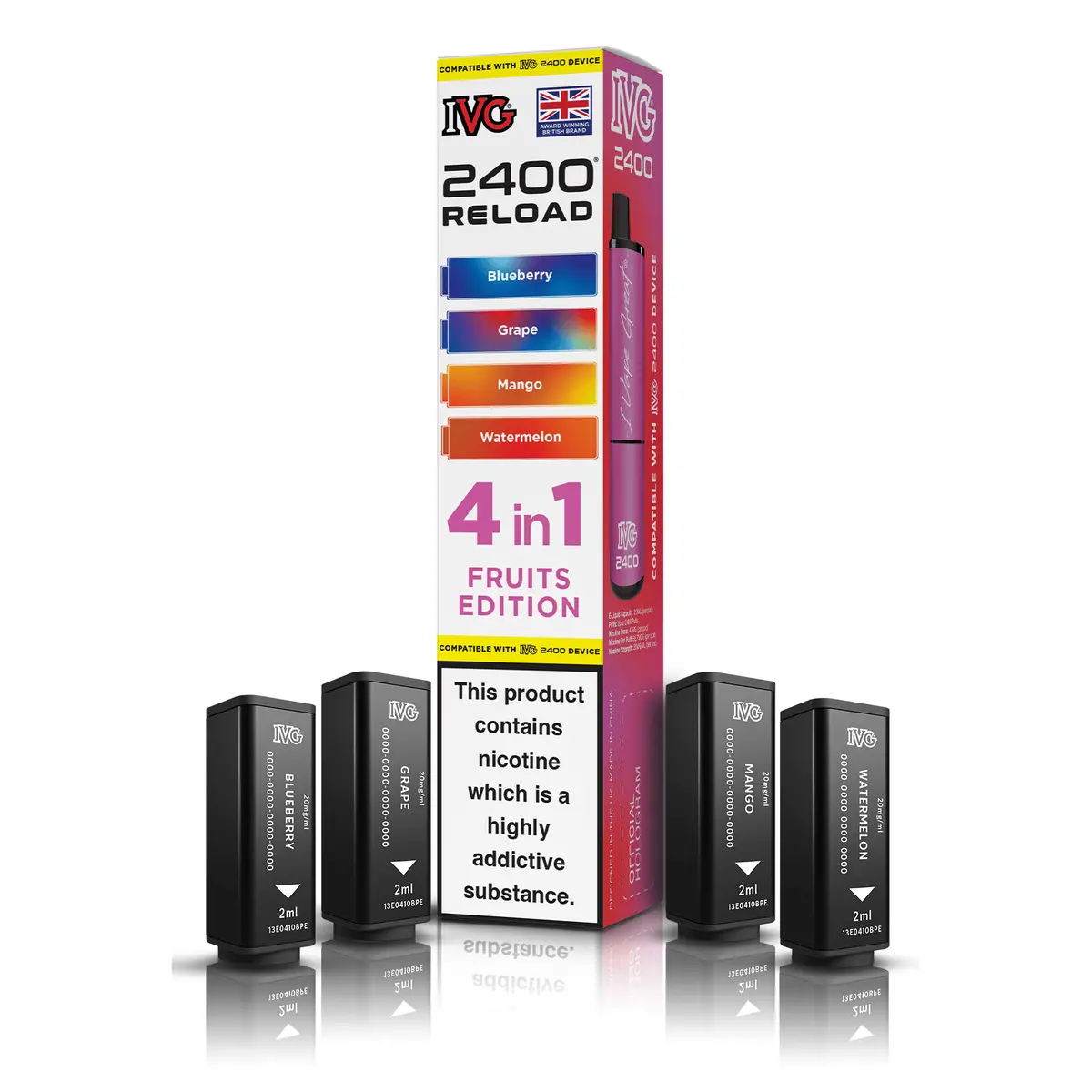 Ivg 2400 Reload 4-In-1 Fruits Edition Pods 1