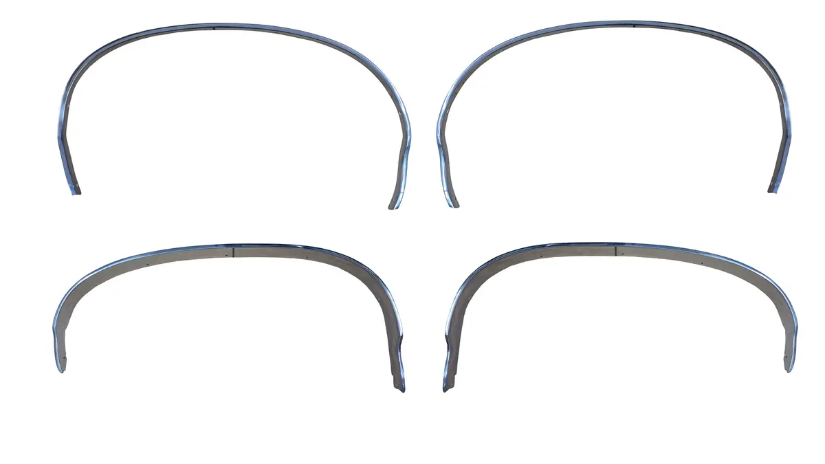 Gto67-3081Set Gm 1966-67 Pontiac Gto Wheel Well Opening Moldings (Set Of 4) 1