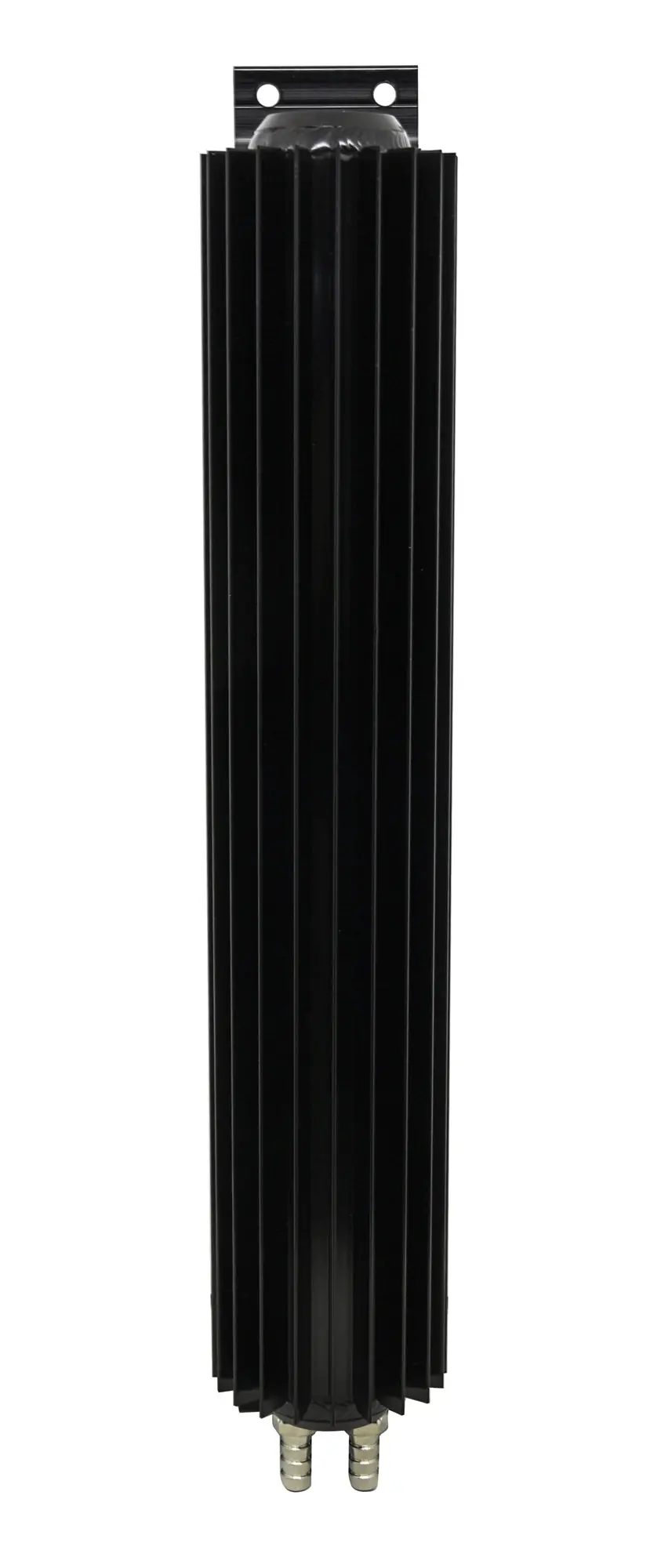 15" Finned Aluminum Dual Line Transmission Cooler - Chevy-Ford-Mopar - Black 1