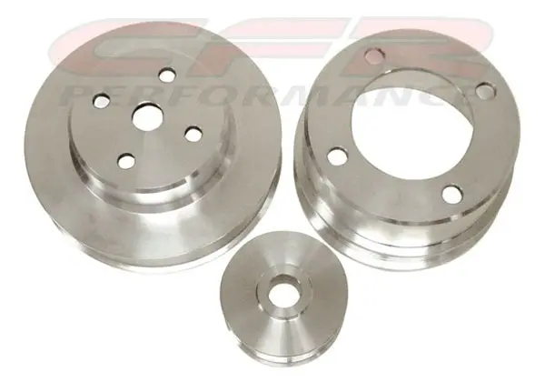 1979-93 Ford Mustang 5.0 Billet Aluminum Serpentine Pulley Set - Machined 1