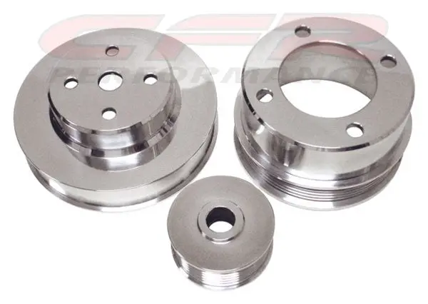 1979-93 Ford Mustang 5.0 Billet Aluminum Serpentine Pulley Set - Polished 1