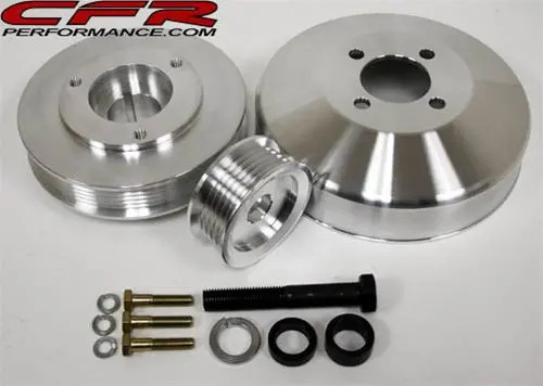 4.6L Ford Mustang Cobra Gt 96-98 Billet Serpentine Pulley Set - Machined 1