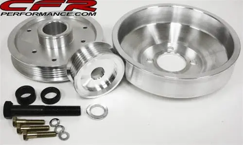 4.6L Ford Mustang Gt 99-00 Billet Serpentine Pulley Set - Machined 1