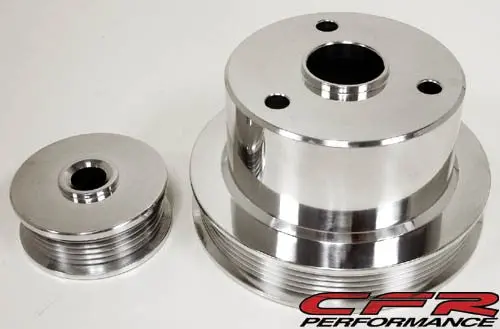 Chevy Truck 454 7.4L 94-96 Billet Serpentine Pulley Set- Polished 1