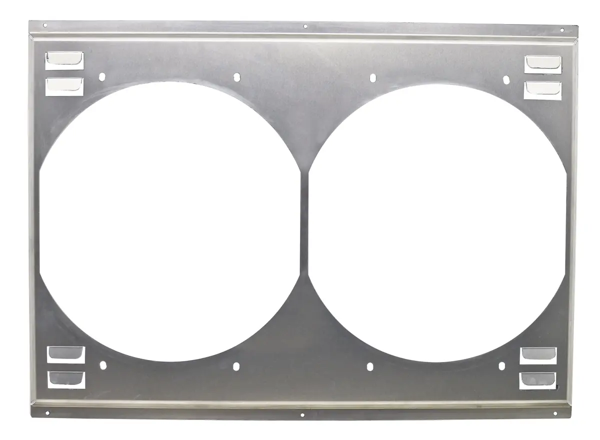Aluminum Emc Louvered Fan Shroud Dual 25-1-5"X18-1-2" Fits 31"X19" Radiators - Natural 1