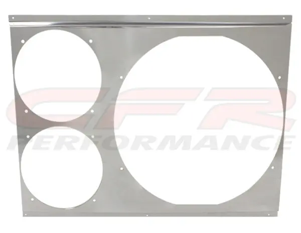 Radiator Chrome Fan Shroud Tri-Unit (25-5-8" X 18-5-8") Fits 31X19" Cfr Ultracool Radiators 1