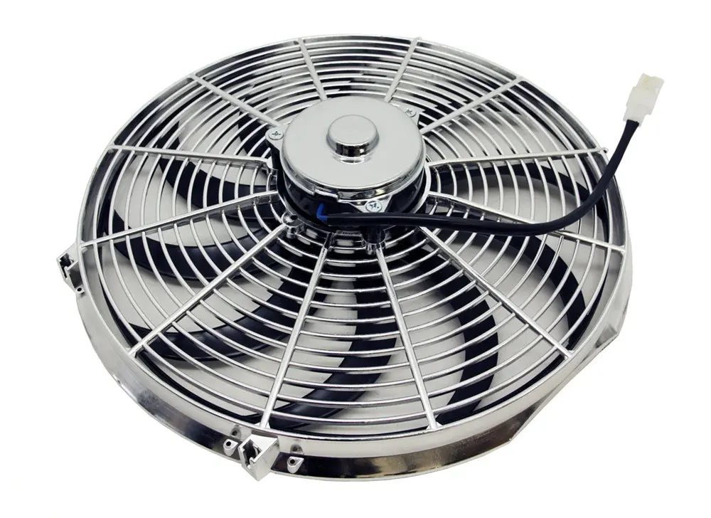 16" High Performance Electric Radiator Cooling Fan – Chrome Curved Blade 1