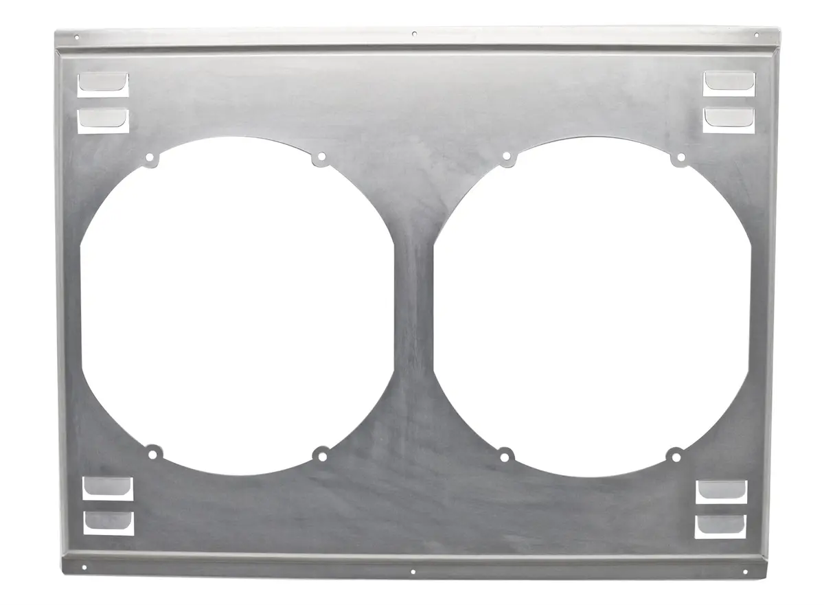 Aluminum Emc 1979-93 Ford 5.0L 302 Louvered Dual Fan Shroud Direct Fit Hz-79Mu - Natural 1