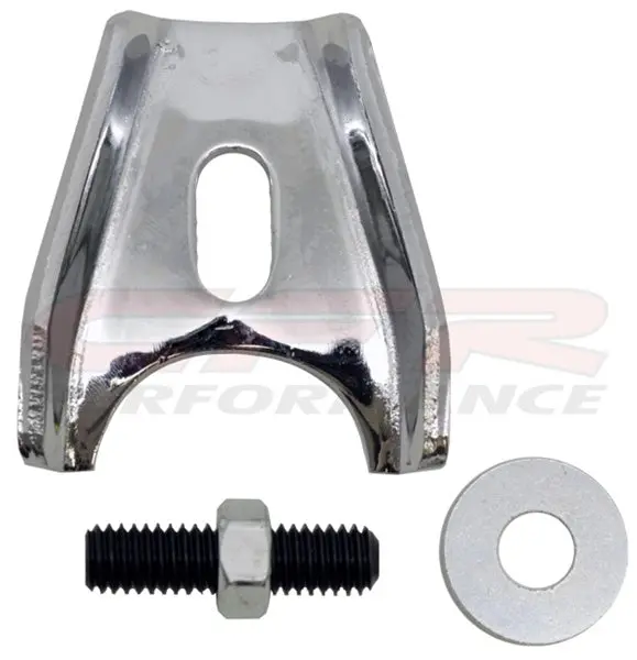 Steel Chevy V8 Competition Style Distributor Hold Down Clamp W-Bolt & Washer - Chrome 1