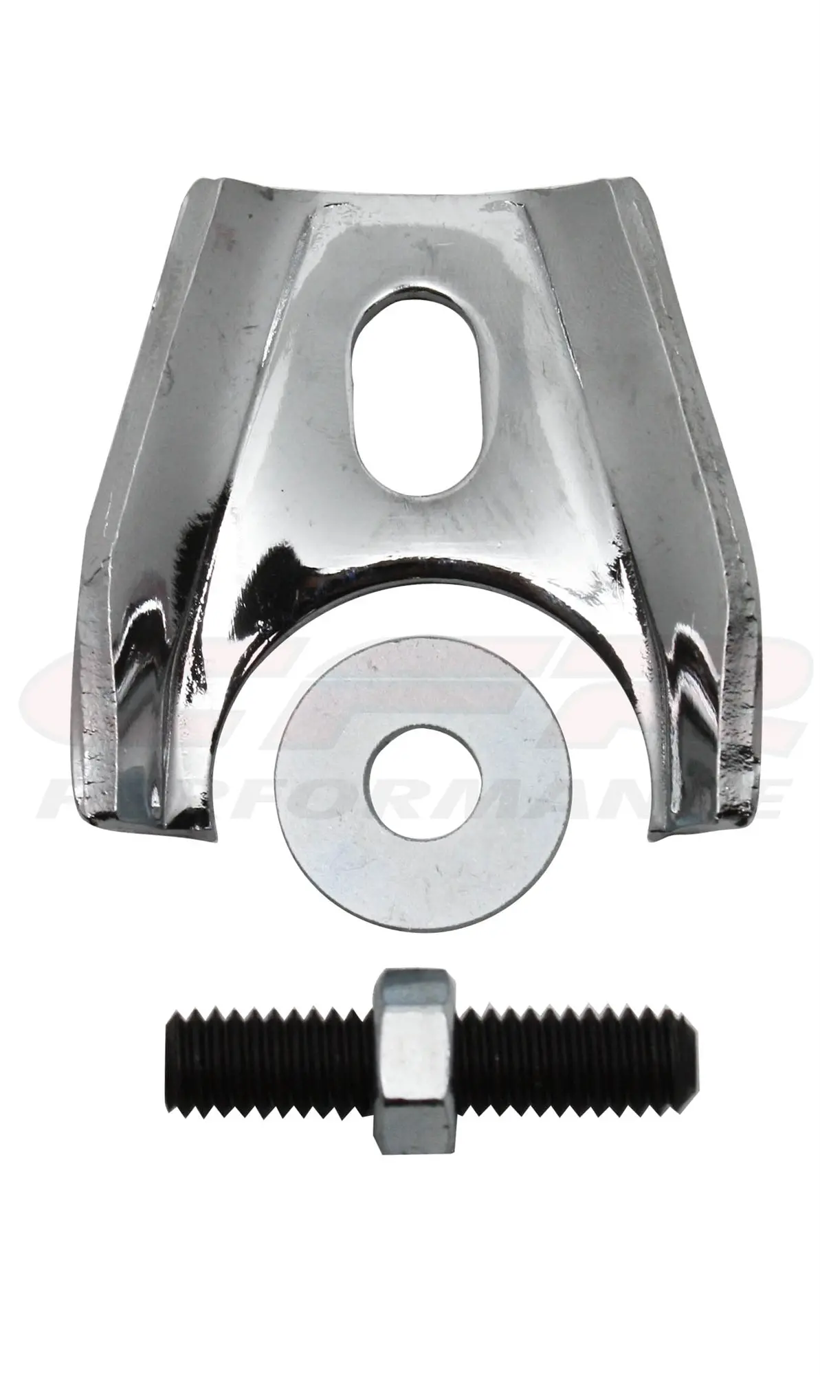 Steel Ford Fe Competition Style Distributor Hold Down Clamp W-Bolt & Washer - Chrome 1