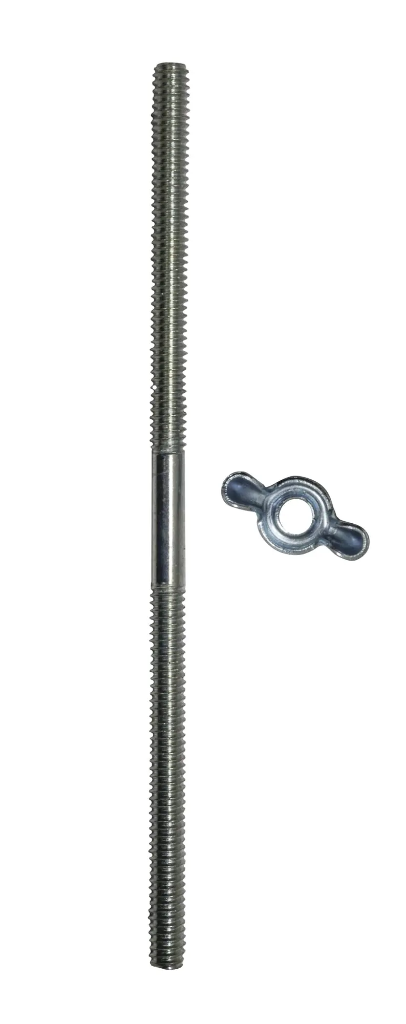 Steel Air Cleaner Stud And Wing Nut 1-4-20 X 6" Long - Silver Zinc 1