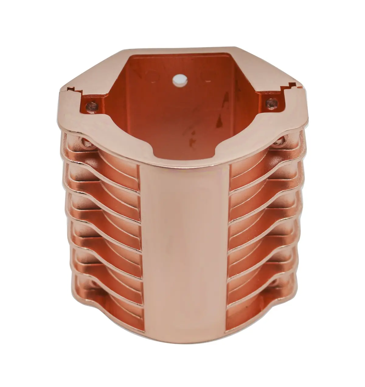Aluminum Finned Tfi Square Ignition Coil Cover - Copper 1