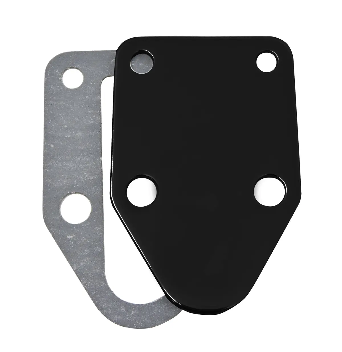 Steel Chevy Sb Fuel Pump Block Off Plate - Black 1