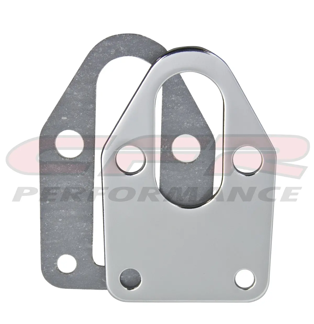 Steel Chevy Sb Fuel Pump Mounting Plate - Chrome 1
