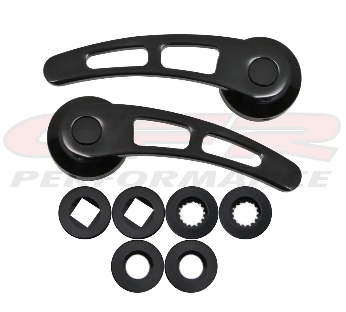 Chevy-Ford-Mopar Billet Aluminum Door Handles Kit 4 1-2" - Anodized Black 1