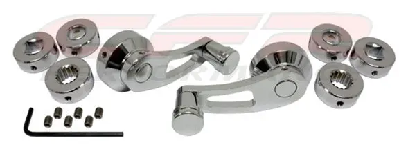 Chrome Billet Aluminum Window Crank Kit - Chevy-Ford-Mopar 1