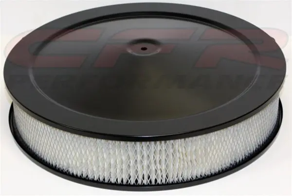 Chevy-Ford-Mopar 14" Black Air Cleaner Set - Recessed Base-Steel 1