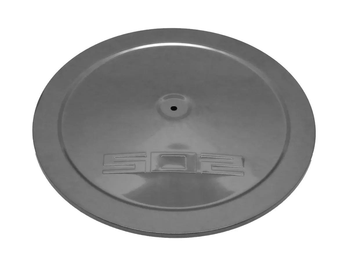 Chevy-Ford-Mopar 14" Air Cleaner Top 502 Logo - Black Chrome 1