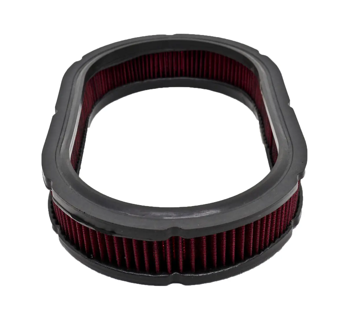 Cfr Performance Cotton 12″ × 2″ Oval Washable Air Cleaner Filter – Red (High Flow / Reusable) 1