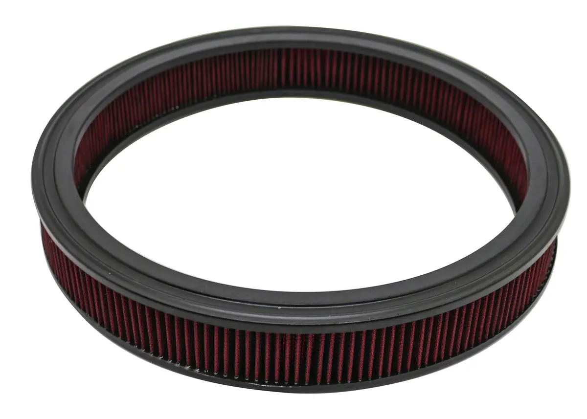 Cfr Performance Cotton 14″ × 2″ Universal Round Washable Air Cleaner Filter – Red (Reusable / High Flow) 1
