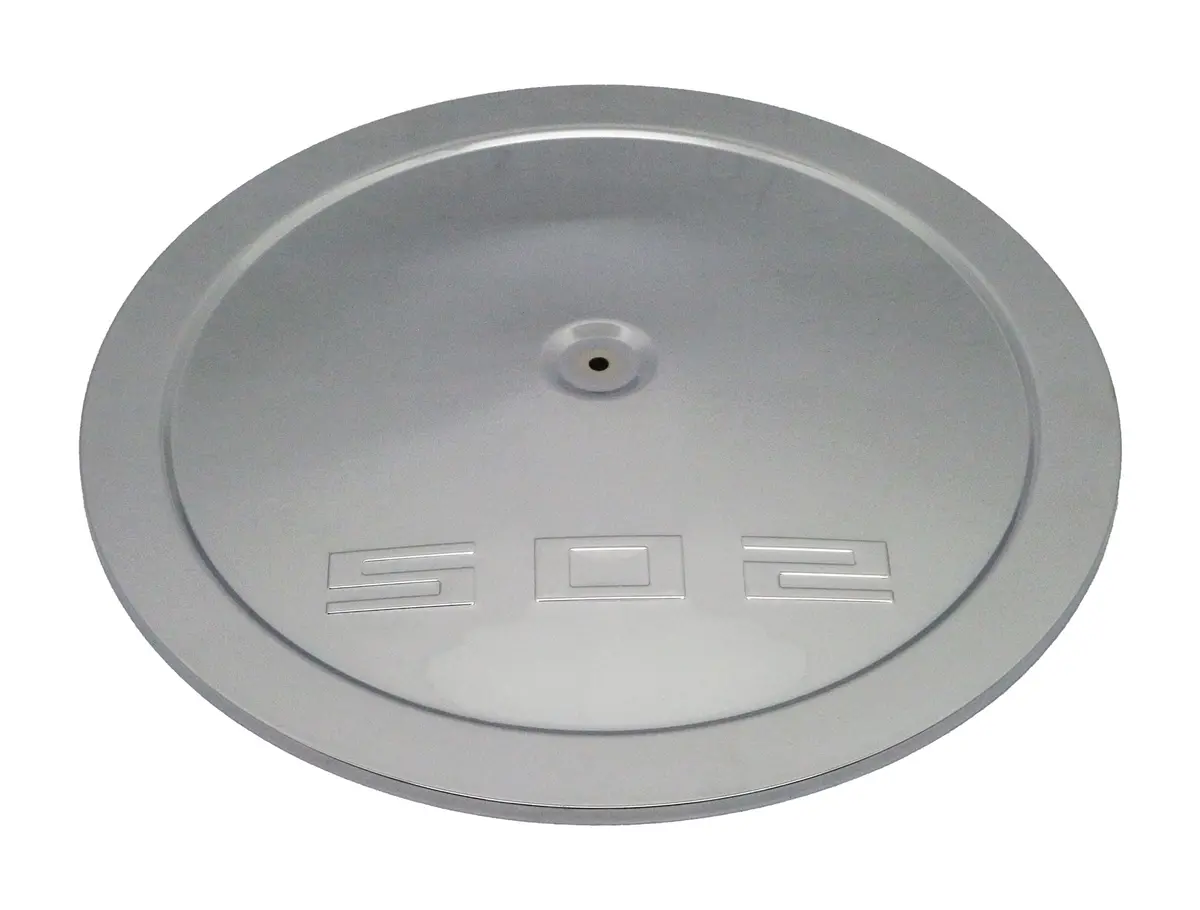 Chevy-Ford-Mopar Steel 16" Air Cleaner With 502 Logo Top - Chrome 1