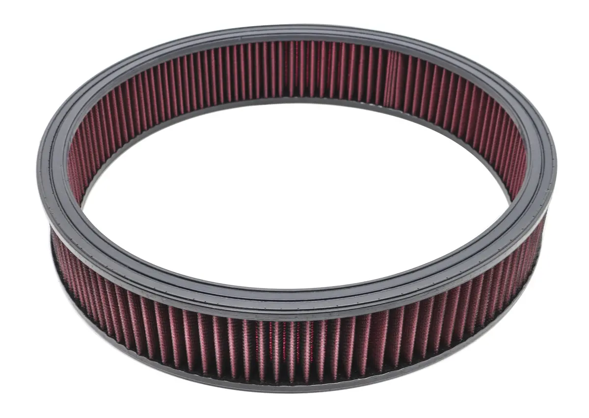 Cfr Performance Cotton 16″ × 3″ Universal Round Washable Air Cleaner Filter – Red (High Flow / Reusable) 1